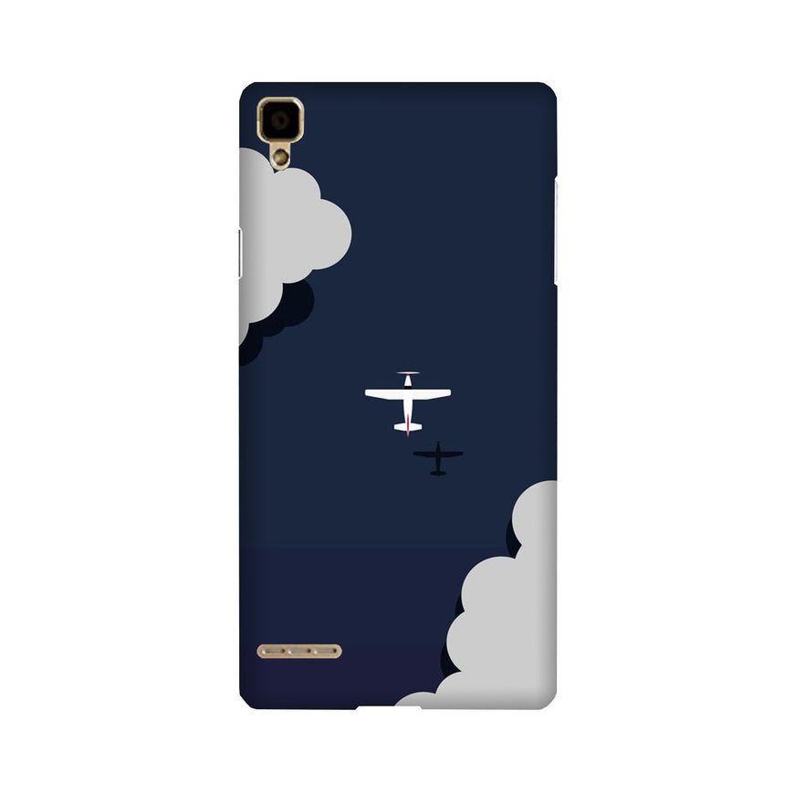 Clouds Plane Case for Oppo F1 (Design - 196)