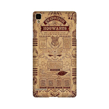 Hogwarts Mobile Back Case for Oppo F1  (Design - 304)