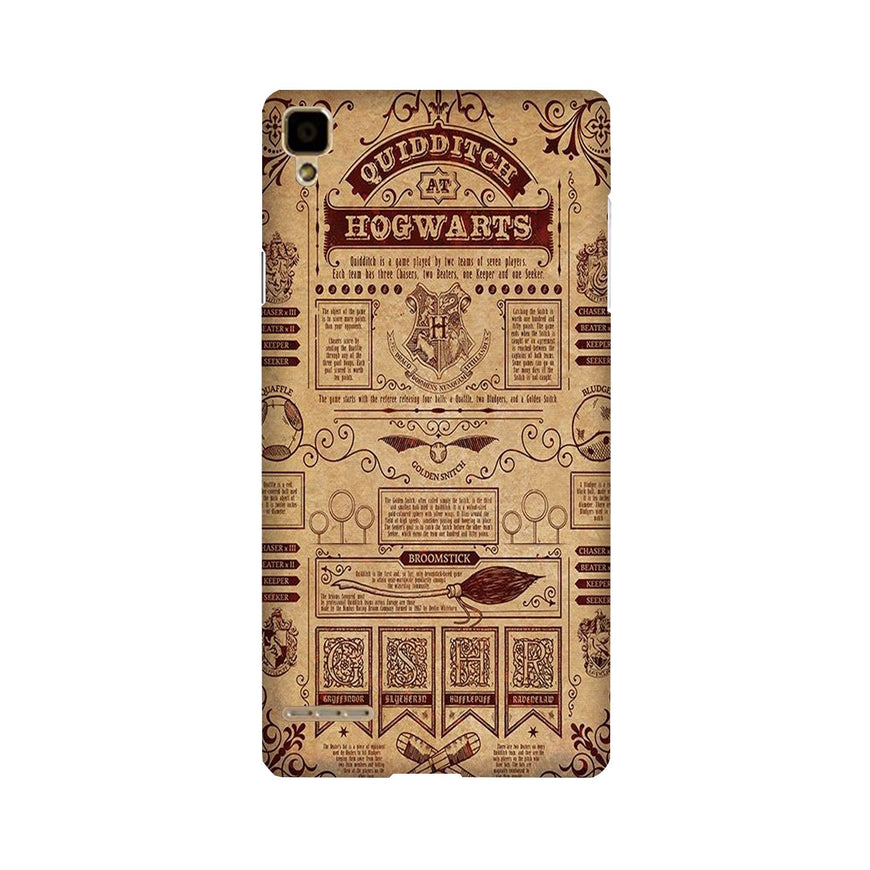 Hogwarts Mobile Back Case for Oppo F1  (Design - 304)