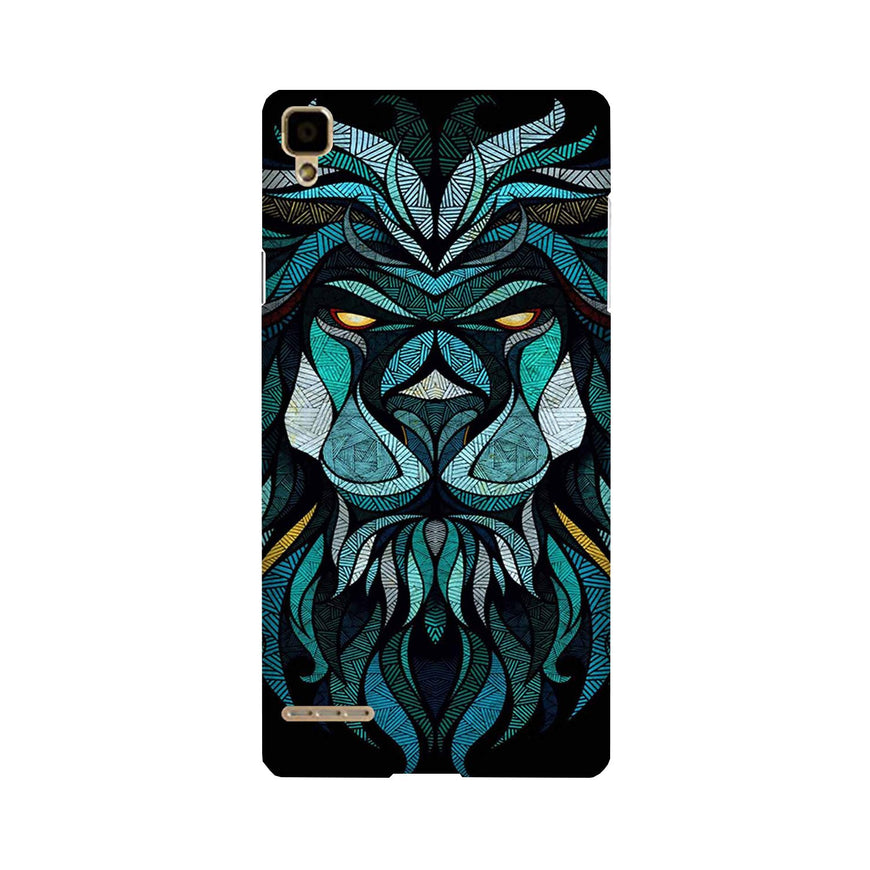 Lion Mobile Back Case for Oppo F1  (Design - 314)