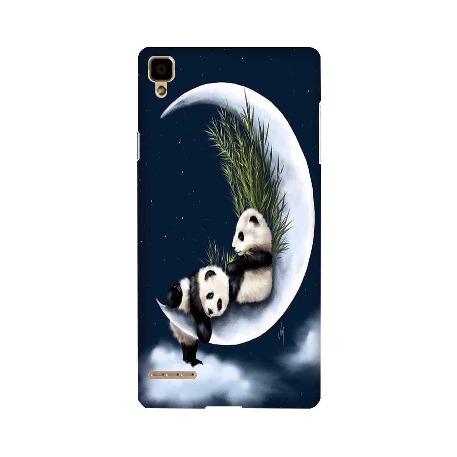 Panda Moon Mobile Back Case for Oppo F1  (Design - 318)