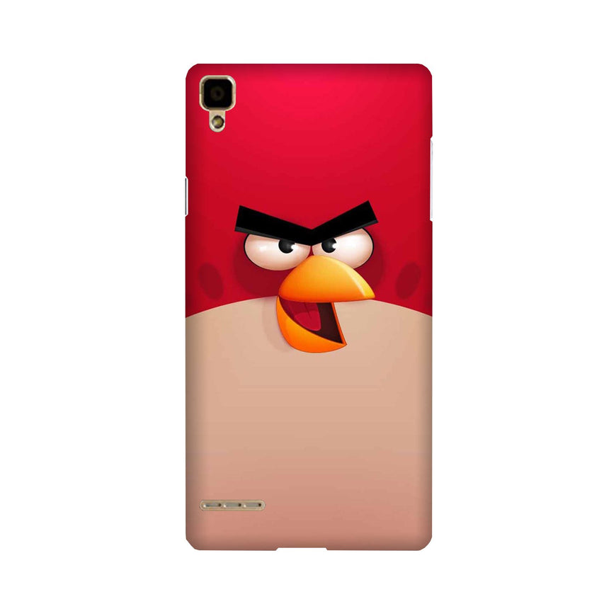 Angry Bird Red Mobile Back Case for Oppo F1  (Design - 325)