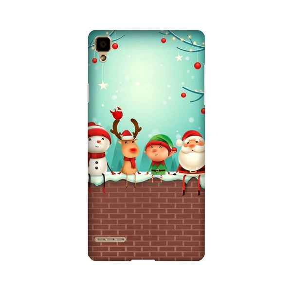 Santa Claus Mobile Back Case for Oppo F1  (Design - 334)