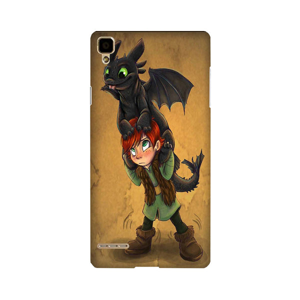 Dragon Mobile Back Case for Oppo F1  (Design - 336)