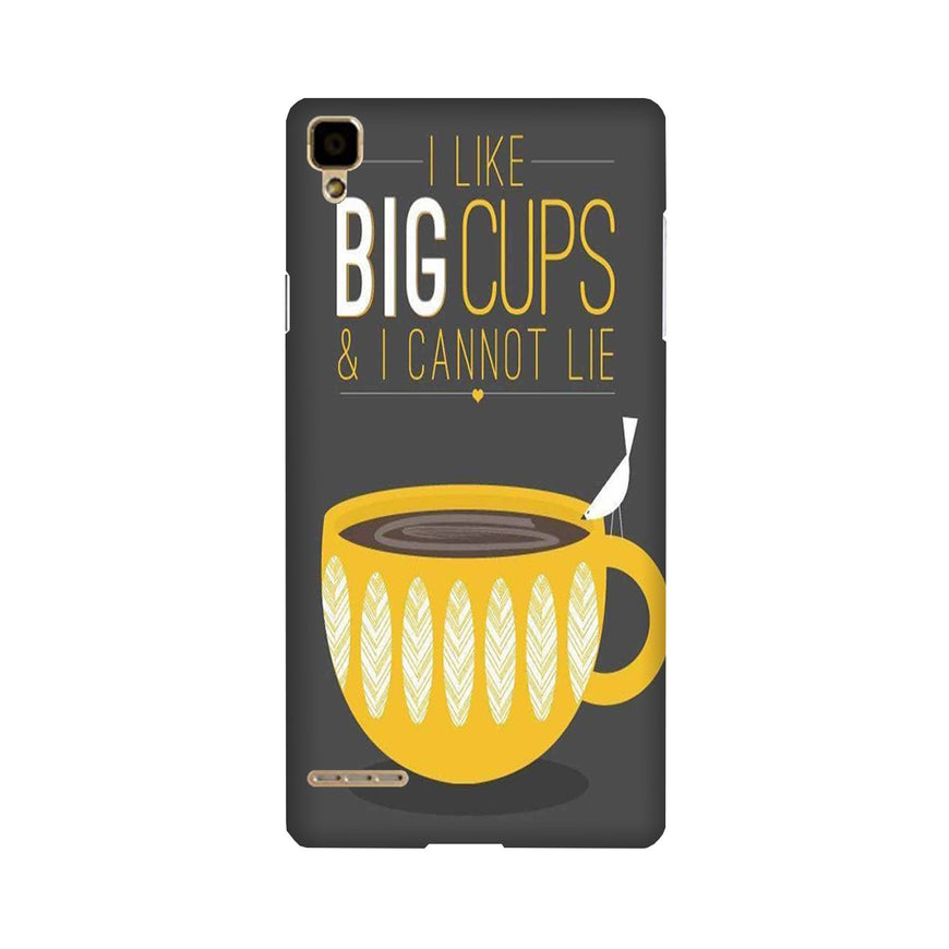 Big Cups Coffee Mobile Back Case for Oppo F1  (Design - 352)