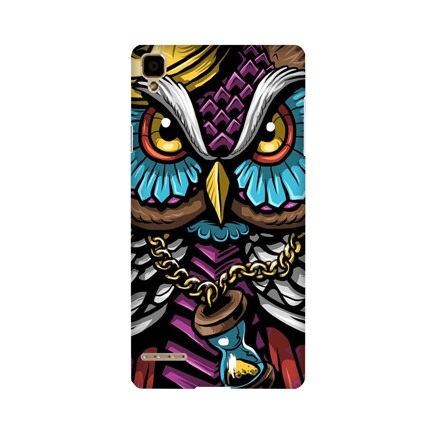 Owl Mobile Back Case for Oppo F1  (Design - 359)