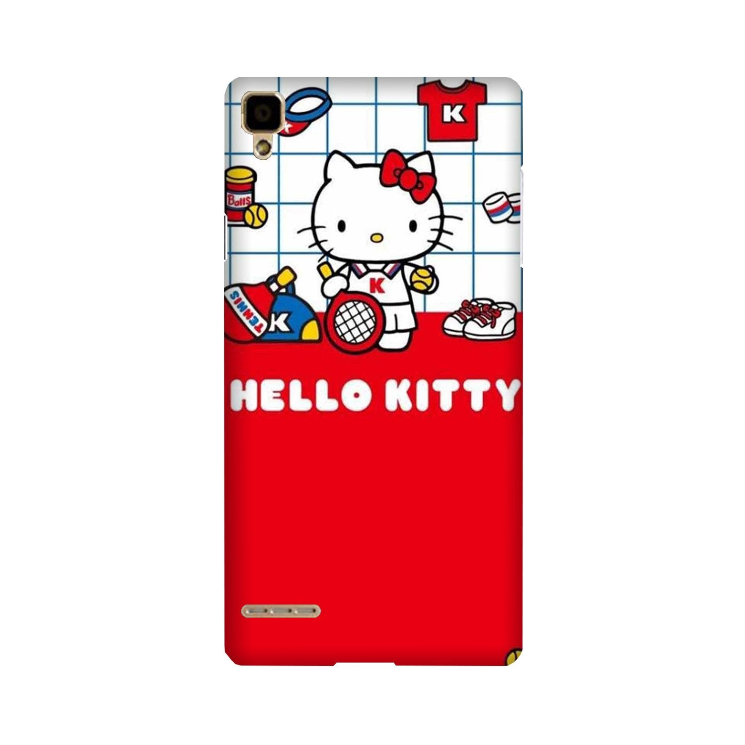 Hello Kitty Mobile Back Case for Oppo F1  (Design - 363)