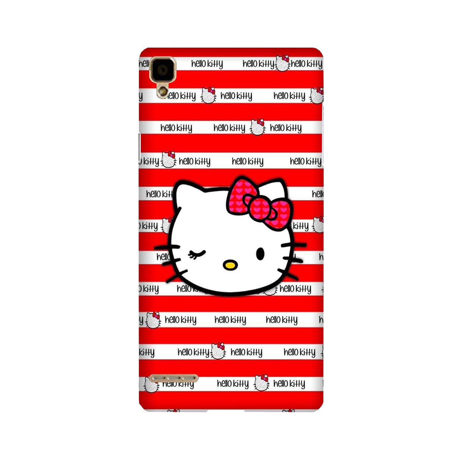 Hello Kitty Mobile Back Case for Oppo F1  (Design - 364)