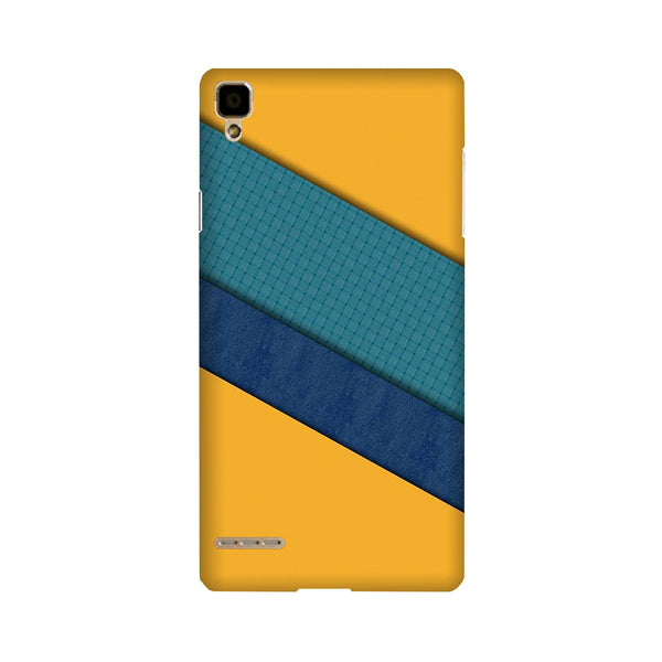 Diagonal Pattern Mobile Back Case for Oppo F1  (Design - 370)