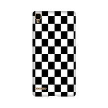 Black White Boxes Mobile Back Case for Oppo F1  (Design - 372)
