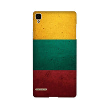 Color Pattern Mobile Back Case for Oppo F1  (Design - 374)