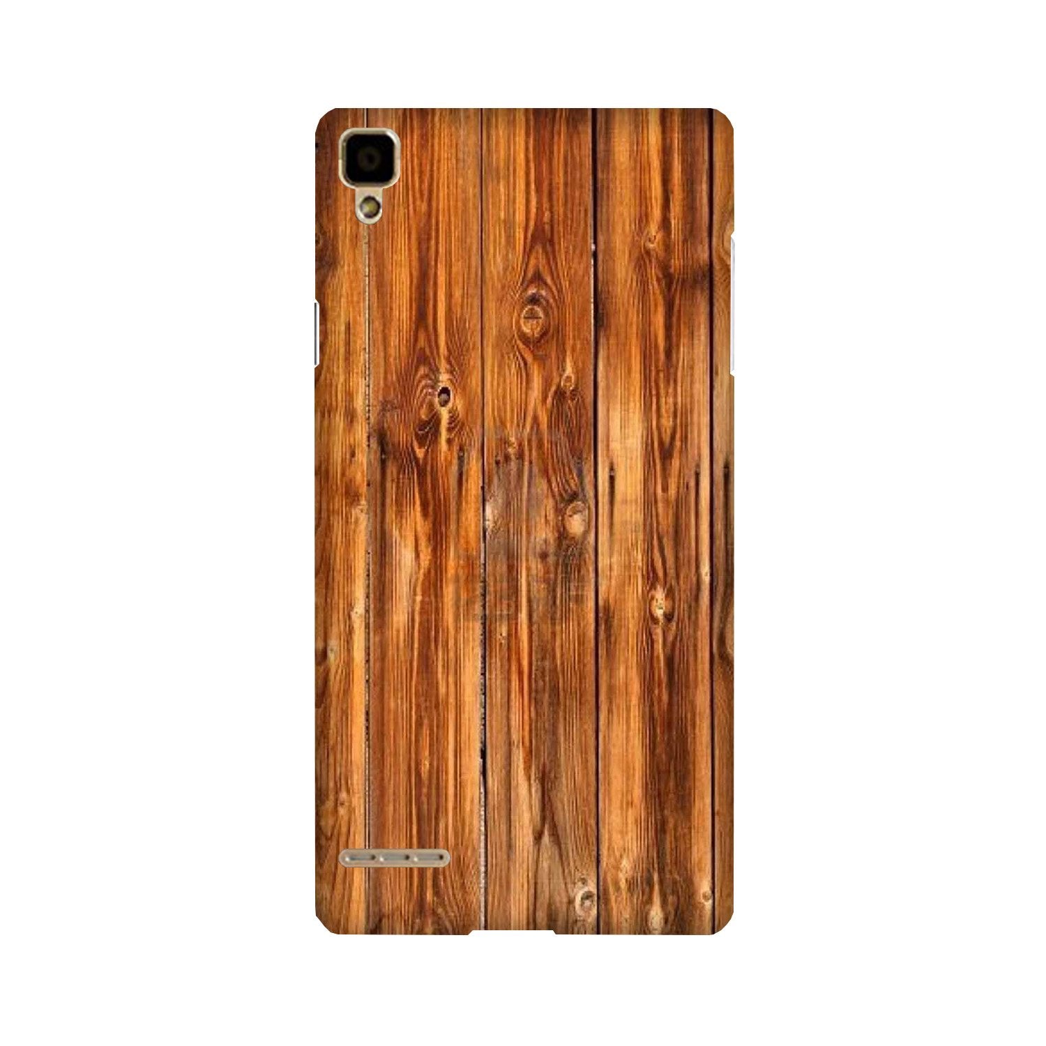 Wooden Texture Mobile Back Case for Oppo F1  (Design - 376)