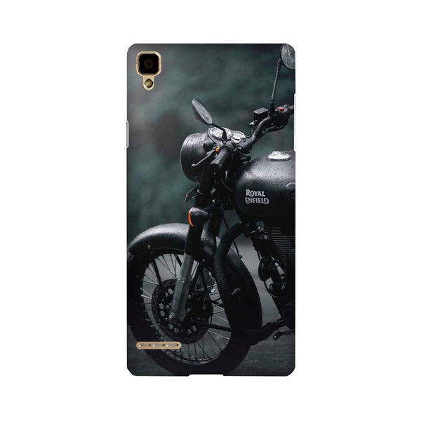 Royal Enfield Mobile Back Case for Oppo F1  (Design - 380)