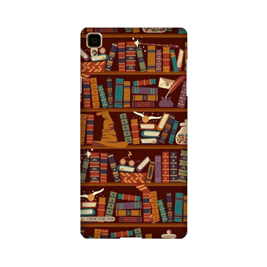 Book Shelf Mobile Back Case for Oppo F1  (Design - 390)