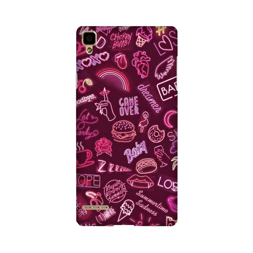 Party Theme Mobile Back Case for Oppo F1  (Design - 392)