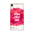 Good Vibes Only Mobile Back Case for Oppo F1  (Design - 393)