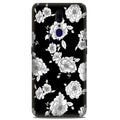 White flowers Black Background Case for Oppo A9