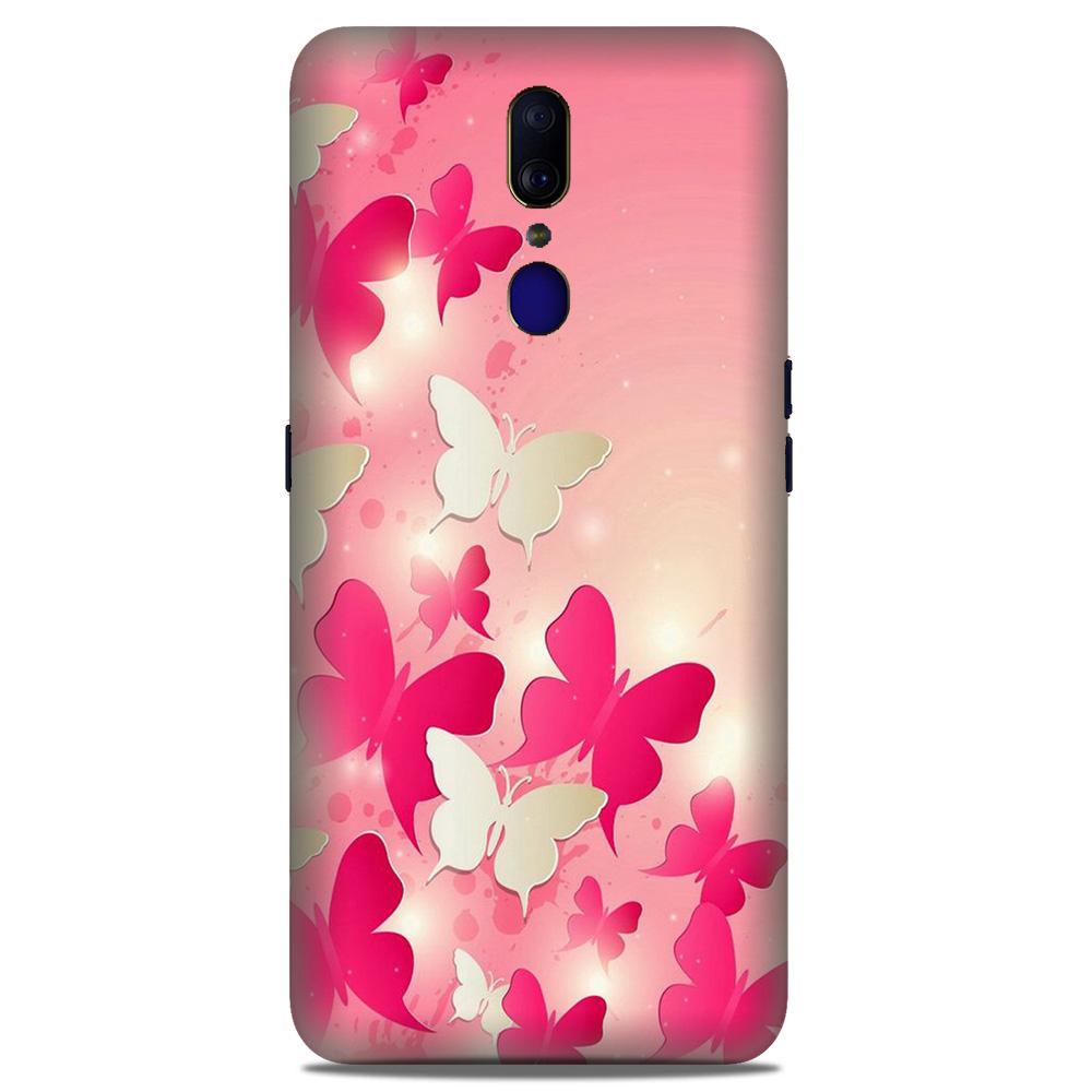 White Pick Butterflies Case for Oppo A9