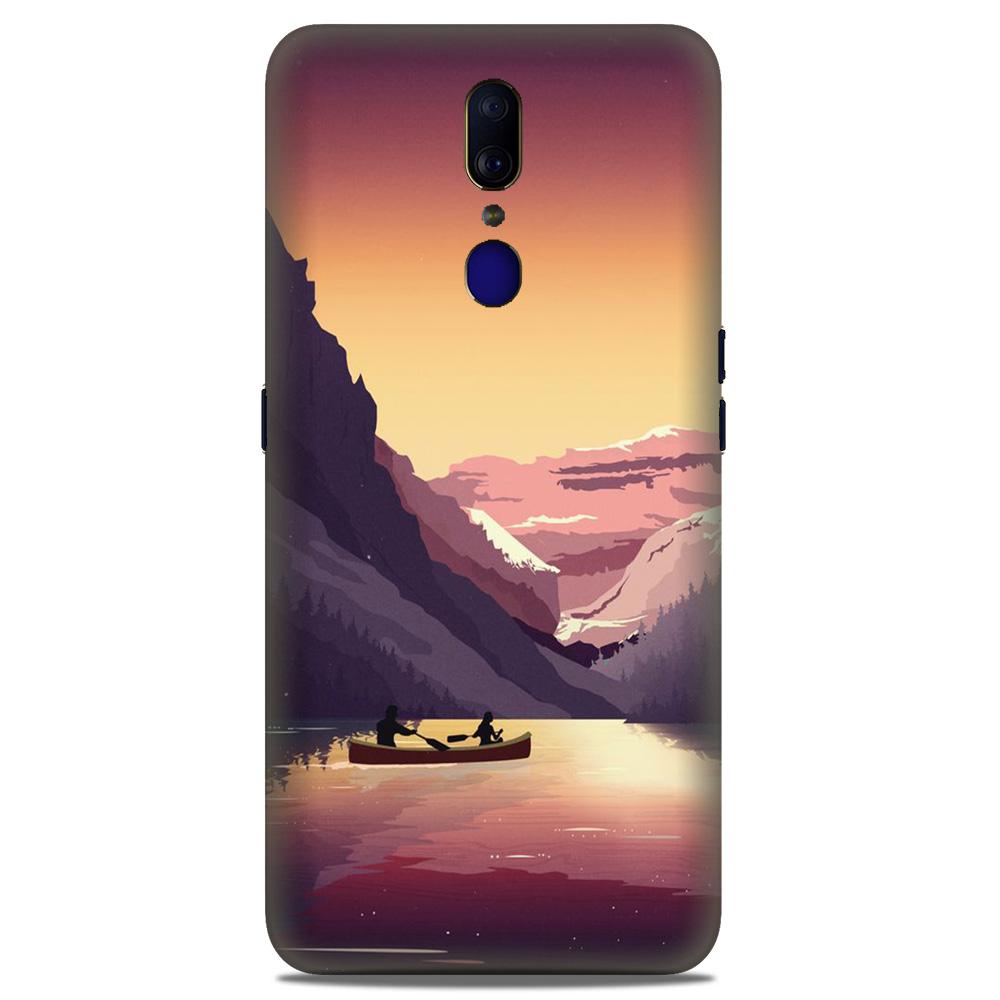 Mountains Boat Case for Oppo F11 (Design - 181)