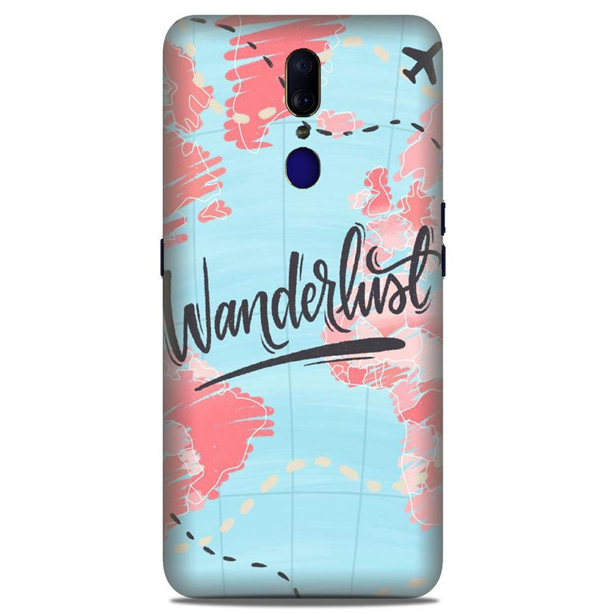 Wonderlust Travel Case for Oppo F11  (Design No. 223)