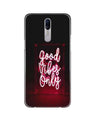 Good Vibes Only Mobile Back Case for Oppo F11  (Design - 354)