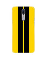 Black Yellow Pattern Mobile Back Case for Oppo F11  (Design - 377)