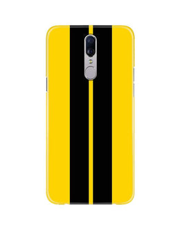 Black Yellow Pattern Mobile Back Case for Oppo F11(Design - 377)