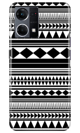 Black white Pattern Case for Oppo F12 Pro