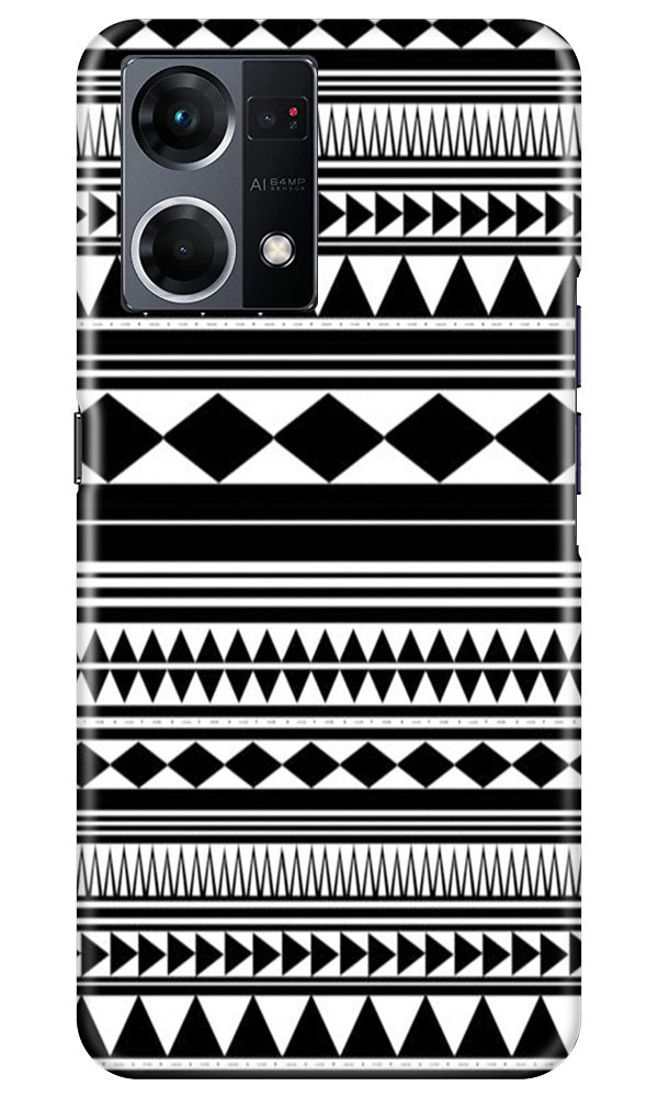 Black white Pattern Case for Oppo F12 Pro