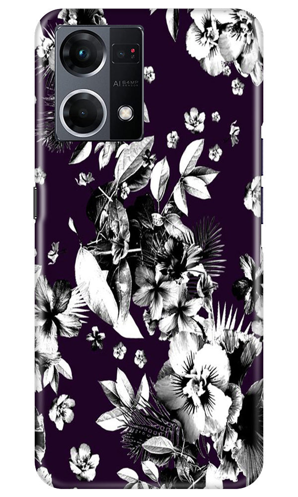 white flowers Case for Oppo F12 Pro