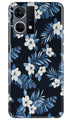 White flowers Blue Background2 Case for Oppo F12 Pro