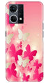 White Pick Butterflies Case for Oppo F12 Pro