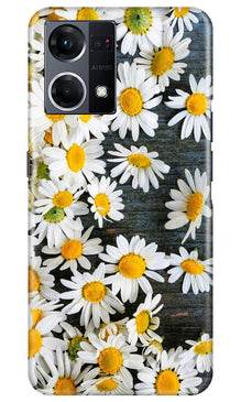 White flowers2 Mobile Back Case for Oppo F12 Pro (Design - 62)