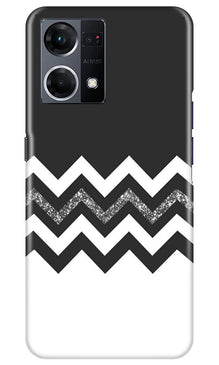 Black white Pattern2Mobile Back Case for Oppo F12 Pro (Design - 83)