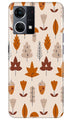 Leaf Pattern Art Case for Oppo F12 Pro  (Design - 132)