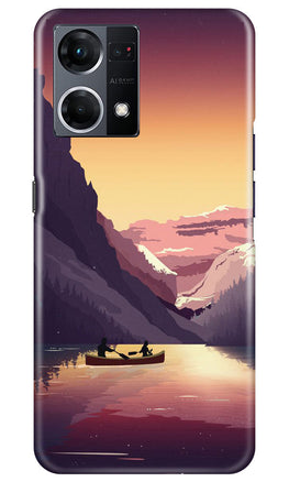 Mountains Boat Case for Oppo F12 Pro (Design - 150)