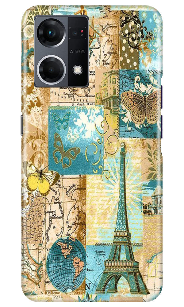 Travel Eiffel Tower Case for Oppo F12 Pro (Design No. 175)