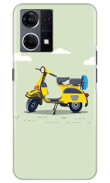 MotorCycle Mobile Back Case for Oppo F12 Pro (Design - 228)