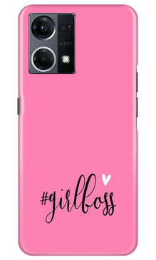 Girl Boss Black Mobile Back Case for Oppo F12 Pro (Design - 237)