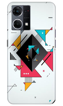 Diffrent Four Color Pattern Mobile Back Case for Oppo F12 Pro (Design - 244)