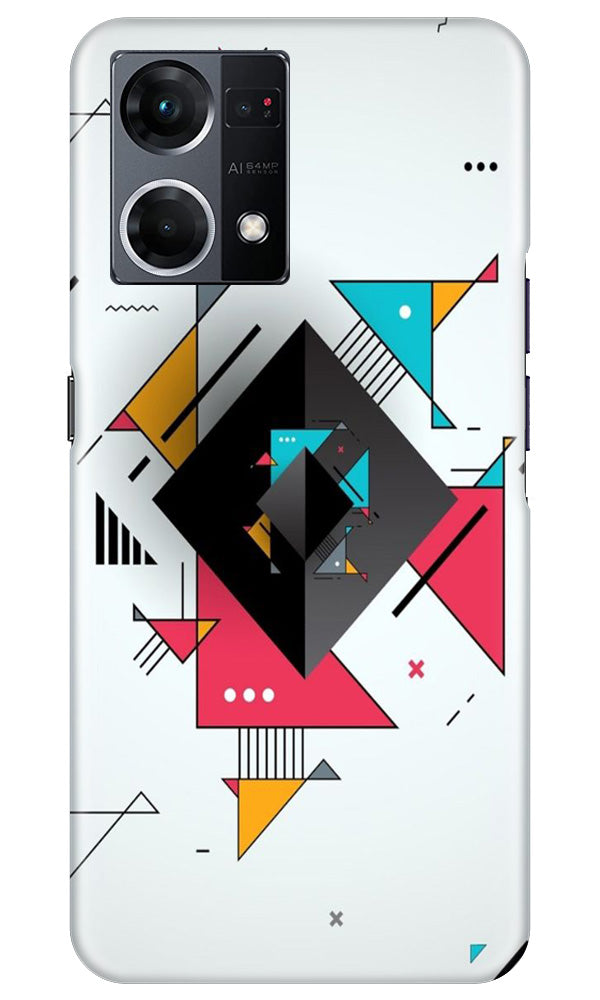 Diffrent Four Color Pattern Case for Oppo F12 Pro (Design No. 244)
