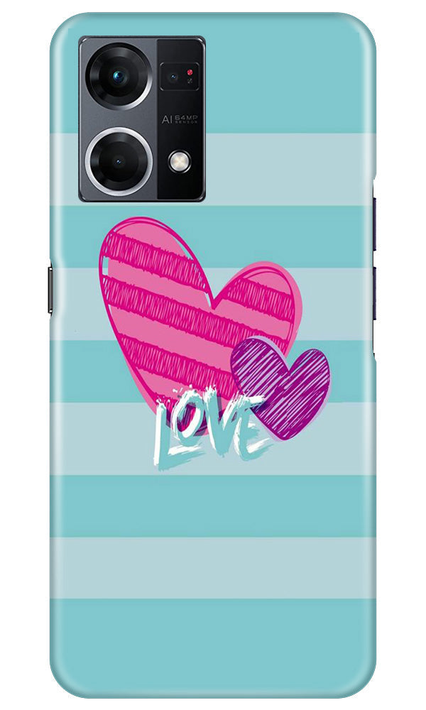 White Heart Case for Oppo F12 Pro (Design No. 260)
