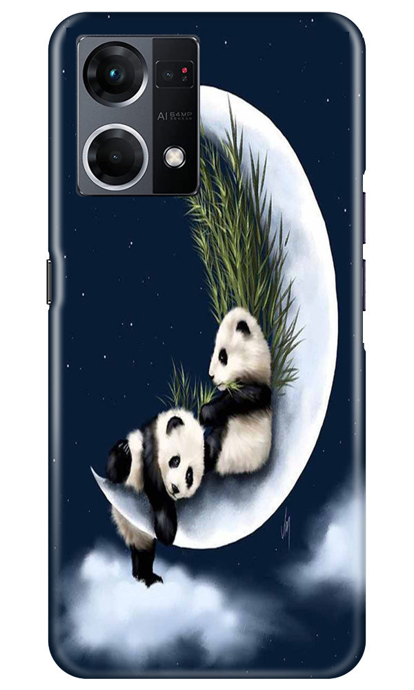 Panda Bear Mobile Back Case for Oppo F12 Pro (Design - 279)
