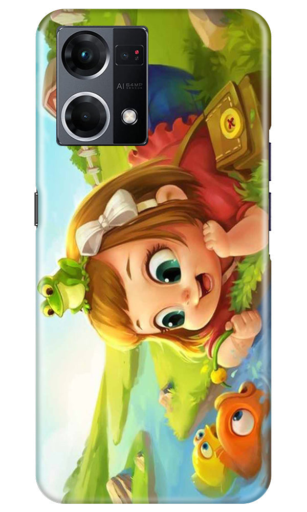 Baby Girl Mobile Back Case for Oppo F12 Pro (Design - 301)