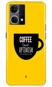 Coffee Optimism Mobile Back Case for Oppo F12 Pro (Design - 313)