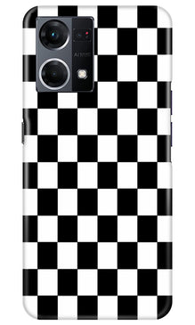 Black White Boxes Mobile Back Case for Oppo F12 Pro (Design - 331)