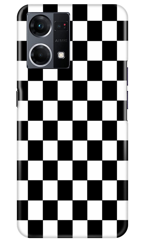 Black White Boxes Mobile Back Case for Oppo F12 Pro (Design - 331)