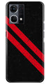 Black Red Pattern Mobile Back Case for Oppo F12 Pro (Design - 332)