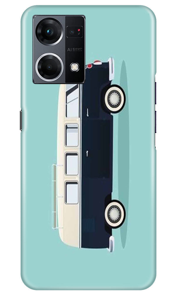 Travel Bus Mobile Back Case for Oppo F12 Pro (Design - 338)