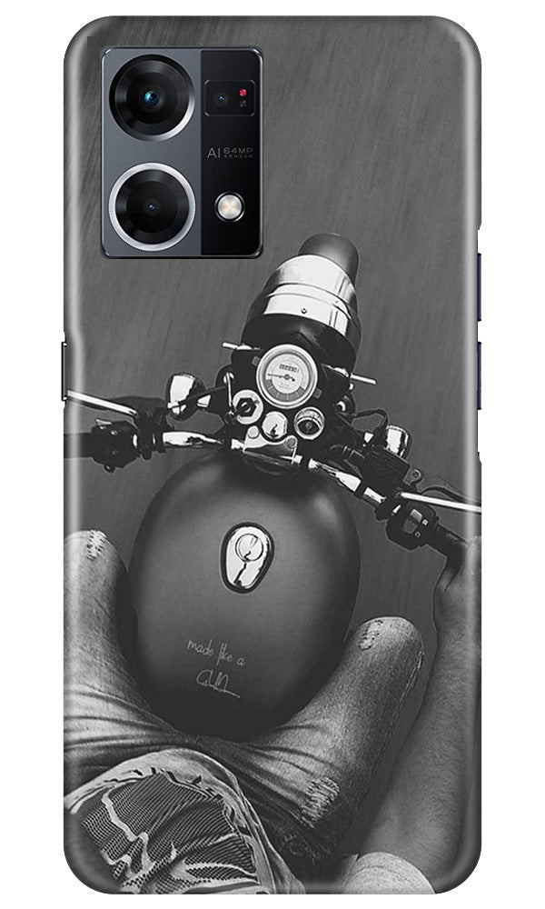Royal Enfield Mobile Back Case for Oppo F12 Pro (Design - 341)